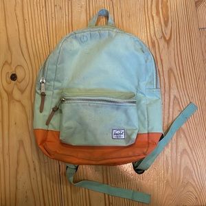 Herschel for Madewell mint green and orange backpack Herschel Supply company